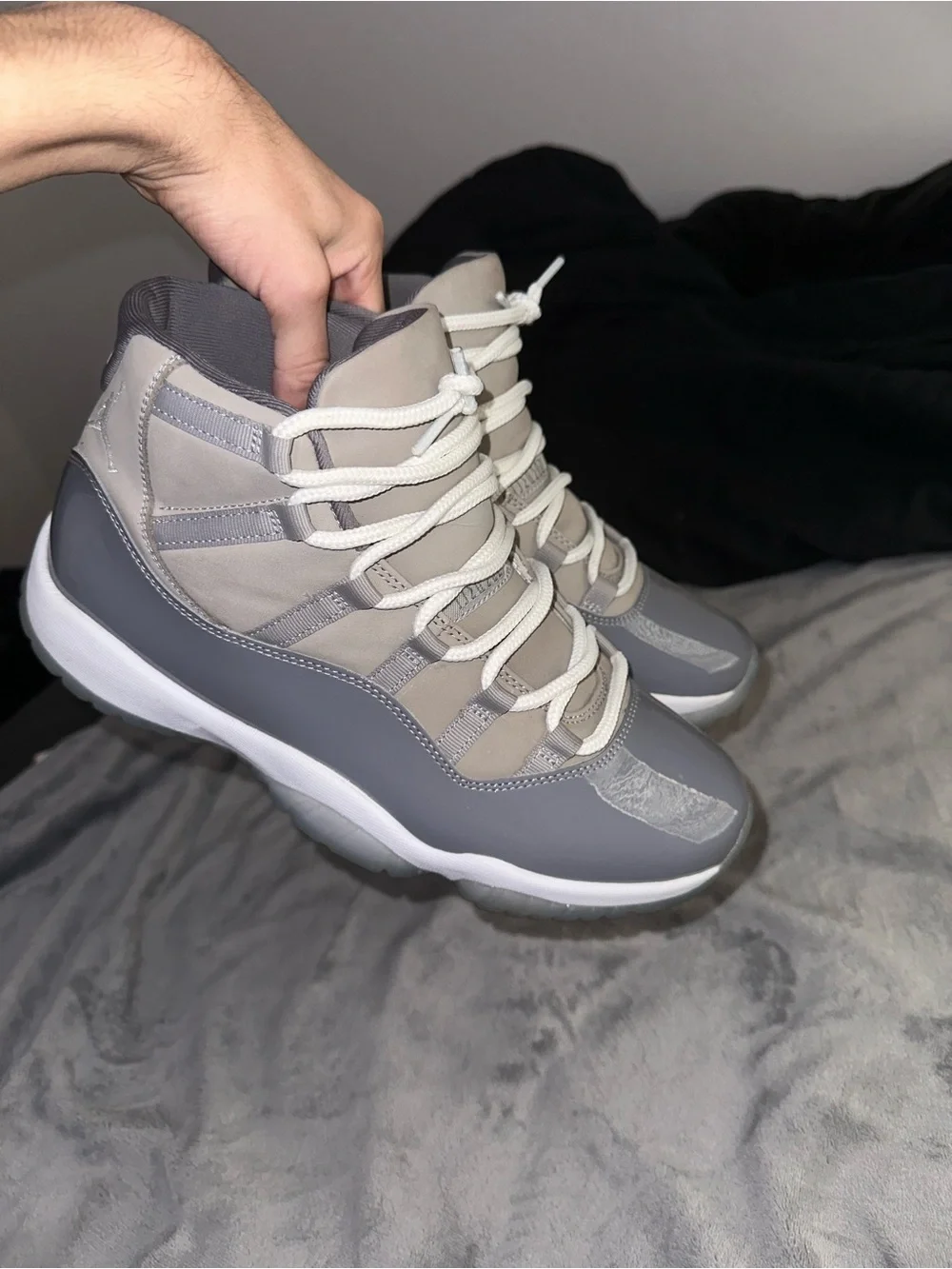 Jordan Men’s Athletic High-Top Sneakers - Gray and White